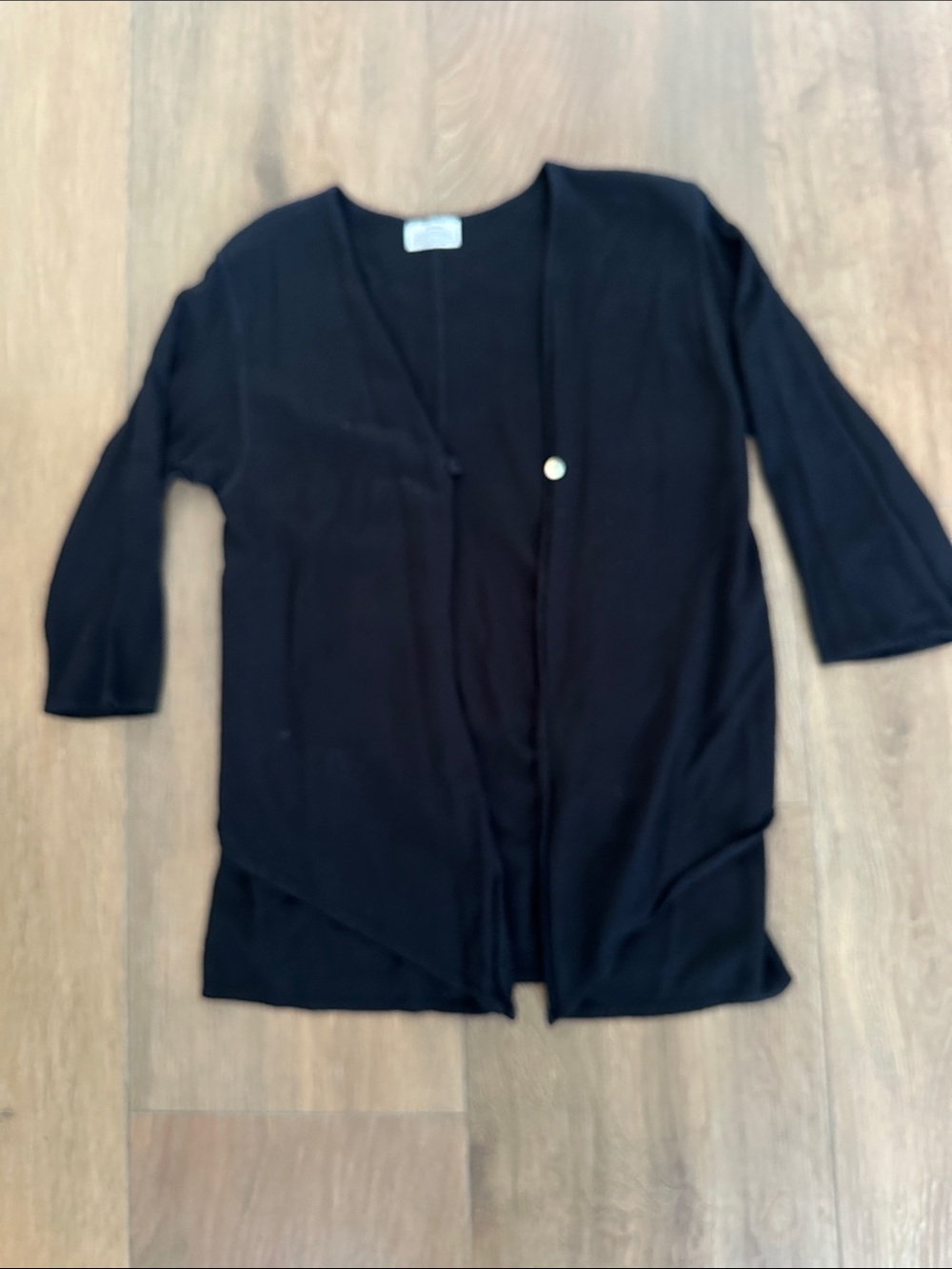 Jules of Morocco Black Open-Front Women’s Sweater Cardigan.